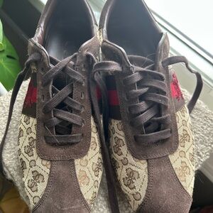 Guess Brown and Cream Sneakers